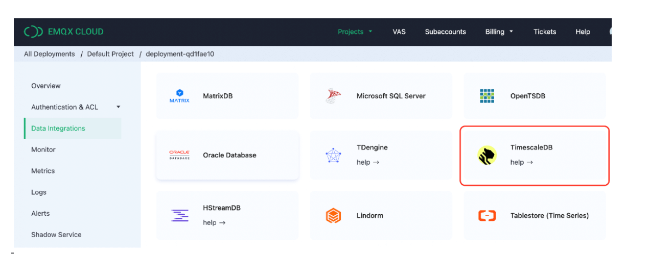 Integrating EMQX Cloud and Timescale: choosing the Timescale integration