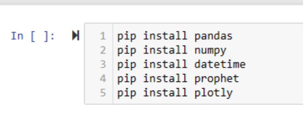 Code snippet to install the Python libraries